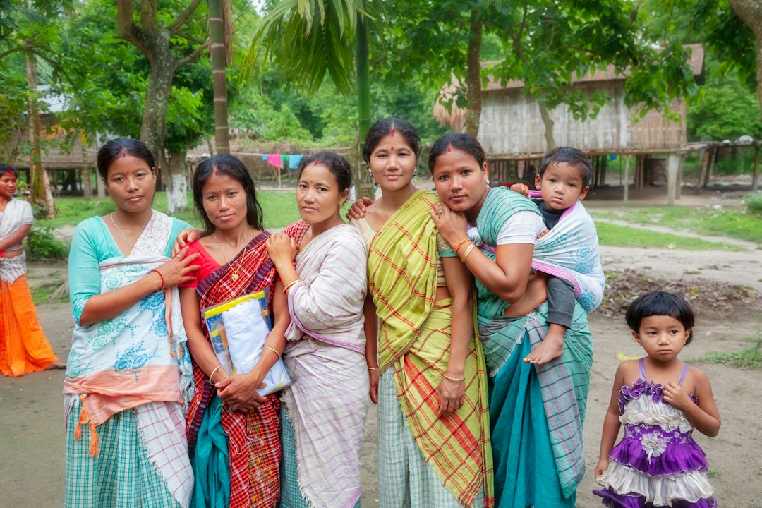A group of rural women in an Indian village community
